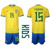 Baby Fußballbekleidung Brasilien Fabinho #15 Heimtrikot WM 2022 Kurzarm (+ kurze hosen)